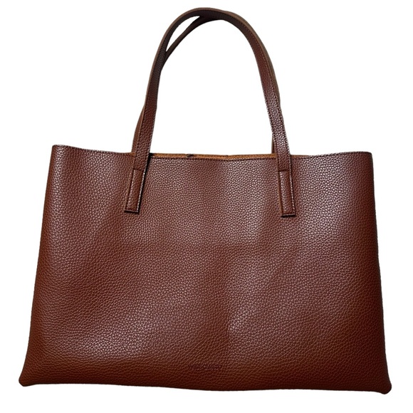 Vince Camuto Luck Tote Vegan Leather Tan & Black - Picture 6 of 10